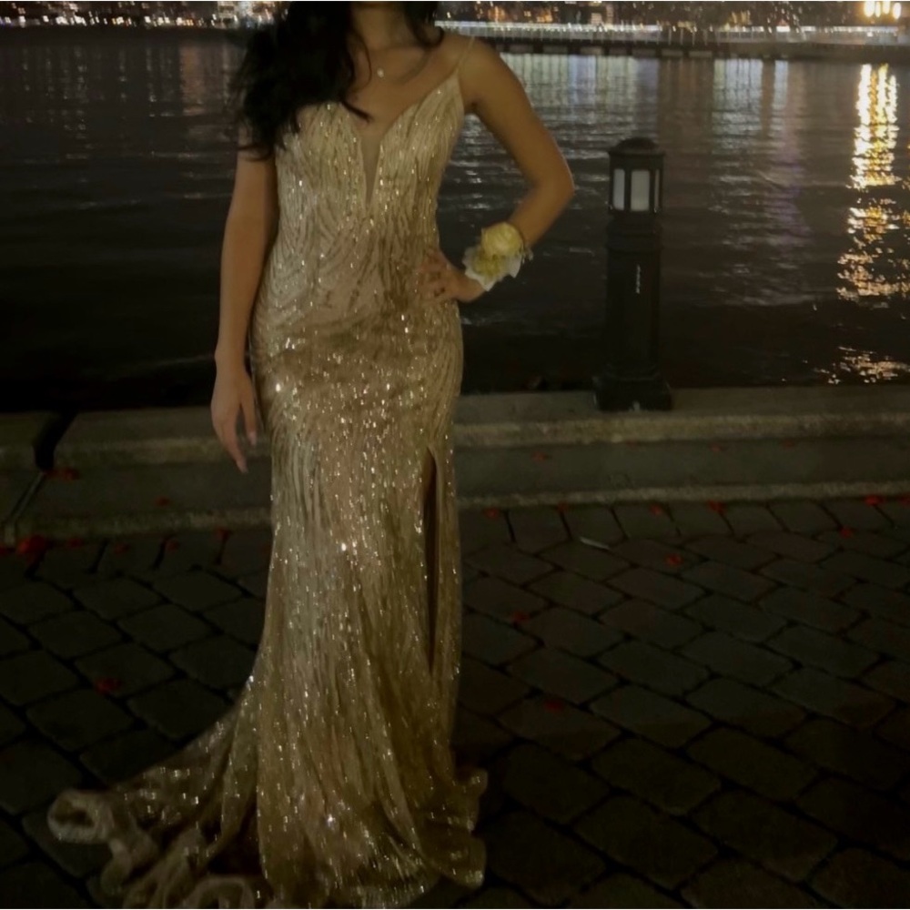 Beautiful Gold Prom Dress